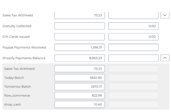 Example showing sales tax withheld on Managed Market orders