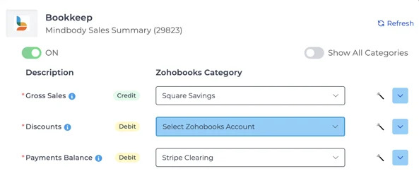 Discounts like requires mapping