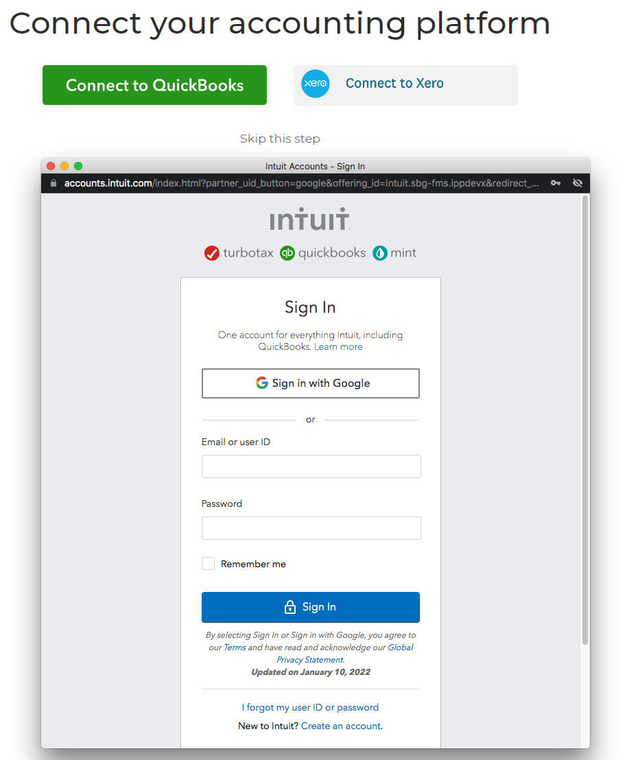 QuickBooks Online Login