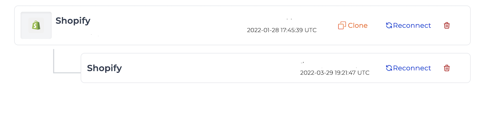 Clone Shopify connection in Bookkeep