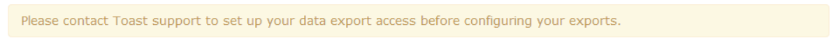Data export warning