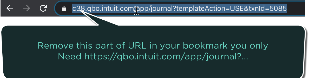 Suggestion for bookmarking the template