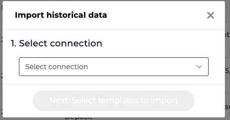 Modal displaying active app connections