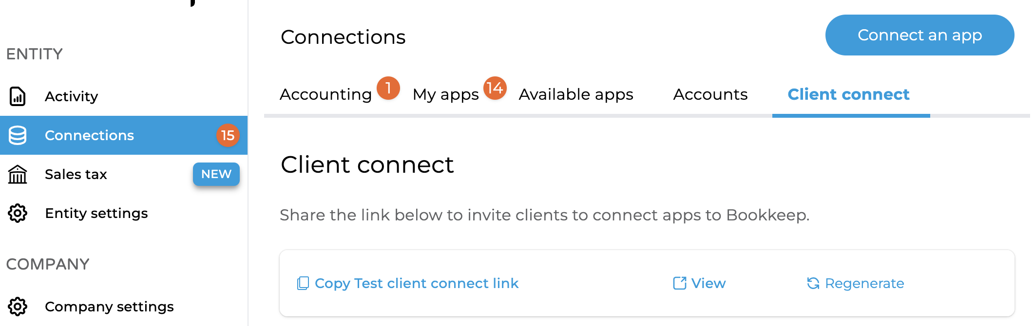 Click Connections Tab