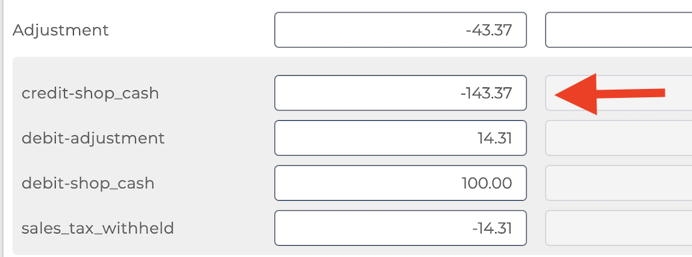 Shop Cash balance account example