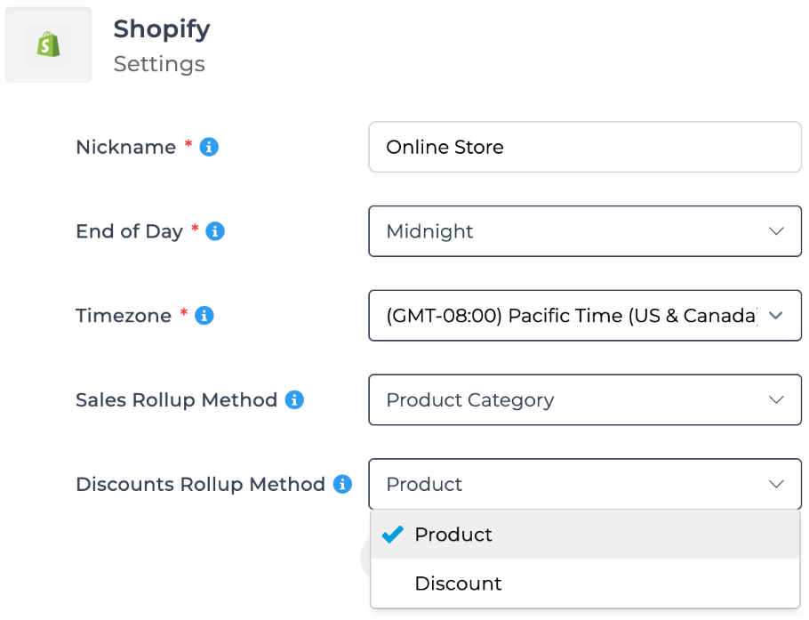 Discounts Rollup Method Options