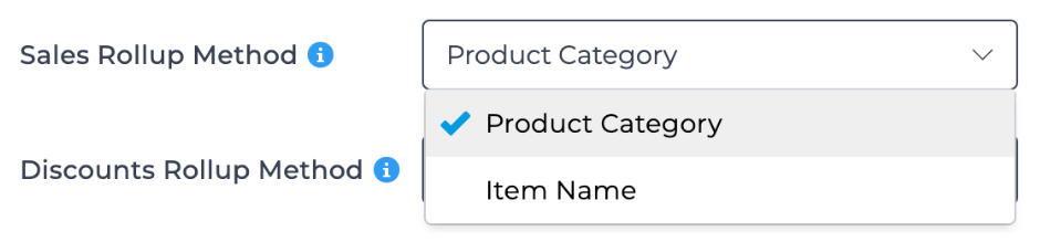 Sales Rollup Method Options